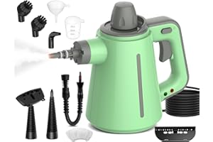 HOMHOU Handheld Steam Cleaner, 380ML High Temperature Multipurpose Steam Cleaner with 10 Accessories, Portable Steamer for Floor, Carpet, Bathroom, Kitchen, Oven and Windows