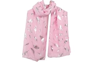 World of Shawls New Ladies Womens Glitter Foil Sparkle Print Scarf Scarves