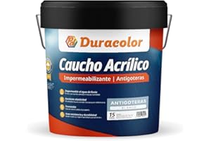 PD DURACOLOR Pintura Impermeabilizante de caucho acrílico para tratamiento antigoteras de terrazas, laterales y cubiertas - Kalma Antigoteras Duracolor (1 litro, Blanco)