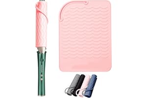 WUBAYI Opopark Tapis en silicone résistant à la chaleur pour fer à lisser, fer à friser, fer à friser, multifonction, antidérapant