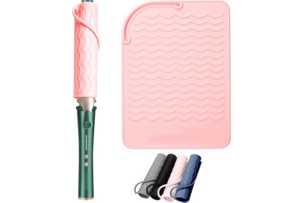 Opopark Tapis en silicone résistant à la chaleur pour fer à lisser, fer à friser, fer à friser, multifonction, antidérapant