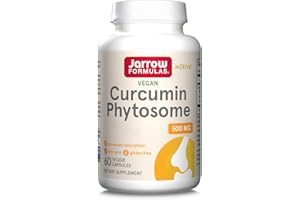 Jarrow Formulas, Curcumin Phytosome, 500mg, 60 Capsules végétaliennes, Testé en Laboratoire, Sans Soja, Sans Gluten, Végétarien, Sans OGM