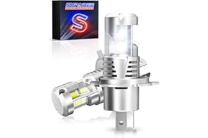 SUPAREE Lampadina H4 Auto Lampada H4 LED Lampadine h4 LED Canbus Illuminazione a 3 Lati 30000LM 80W 6500K Abbaglianti e Anabbaglianti con Ventola 1:1 Mini Plug-n-Play 2 Pezzi - 1