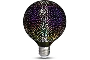 V-TAC 3W 3D Special Colourful Filament Globe G125 Bulb E27 ES (Edison Screw) 3000 Kelvin Warm White – Non Dimmable