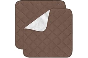 Ruiqas Wasserdicht Wiederverwendbar Sitzpolster Saugfähige Inkontinenz Stuhlpolster 2 Stück Waschbar Sitzschoner 22x21 für Senioren Erwachsene Unterpolster Schutz (Beige)