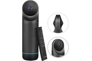 KanDao Meeting Pro caméra de conférence vidéo Tout-en-Un à 360° – Mise au Point Automatique du Haut-Parleur et Zoom Intelligent Caméra de réunion vidéo et Audio pour Les Petites et Grandes