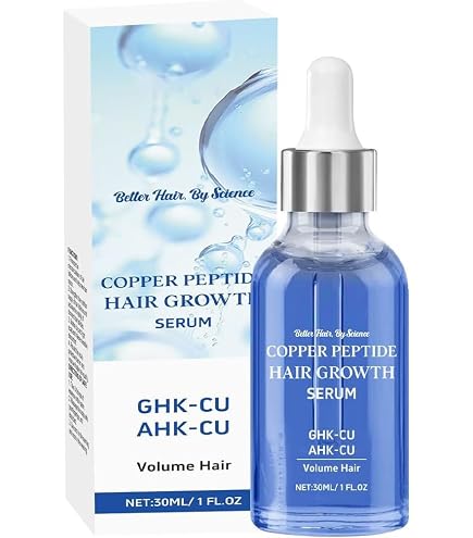 ahk cu growth Copper Peptide Serum 10% GHK-CU 5% AHK-CU Powerful Hair Treatment Stimulates Follicles Reduces Thinning Thickens Hair Improves Scalp Health for Fuller Stronger Hair Over Time Beauty cat iron supplement