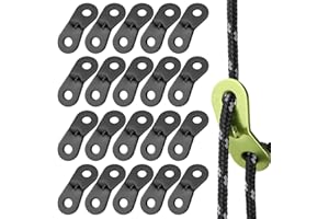 ZORVUJI 20PCS Ajustador de Cuerda de Aleación de Aluminio, Tensores de Cuerda para Tienda de Campaña, Fuerte y Duradero, Mejora la Estabilidad de la Tienda, para Camping y Senderismo