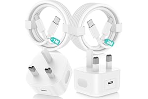 ESSRI 2Pack USB C Charger for iPhone 16 17 15 Pro Max,[Apple MFi Certified]20W Fast Charger Plug with USB C to Type C Cable 1M/2M for iPhone 17 Air/16 15 Plus/17 16 15 Pro/iPad Pro/ Air,UK Wall Power Adapte