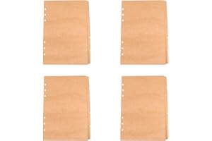 NUOBESTY Cartes Intercalaires pour Pages Dindex de Séparateurs en Papier Kraft A5 Intercalaires en Papier pour Cahiers à Reliure à Anneaux à 6 Trous, 20 Pièces
