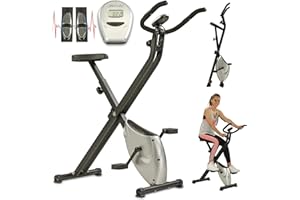 ‎MAXVITALIS maxVitalis Heimtrainer X-Bike aktiv Pro: Indoor Bike, Hometrainer Fahrrad klappbar für Zuhause mit stufenloser Widerstandseinstellung, Fitnessbike und Fahrradtrainer für Zuhause