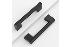 Coinkoly 10 Pezzi Maniglie per Mobili da Cucina Foro 96 mm, Nero,per Armadietti e Cassetti CK-EU0012