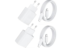 2 Pack 20W USB C Schnellladegerät PD 3.0 für iPhone & iPad + 2m USB-C Schnellladekabel –Handy Ladegerät& Ladekabel für 16 15/16 15 Pro/16 15 Pro Max/16 15 Plus, Adapter Stecker für iPad Pro/Air/Mini