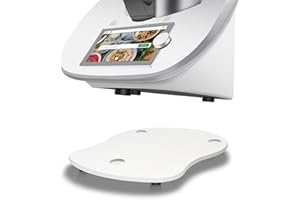 CBJEHIFEY Deska przesuwna do Thermomix TM6 TM5, bambusowa szybko poruszająca się deska przesuwna do urządzenia kuchennego Thermomix Vorwerk, akcesoria TM6, do Thermomix TM6, TM5, biała