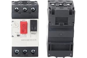 MARHYNCHUS Disyuntor de Motor de Montaje en Riel Guía de 35 Mm Protección contra Cortocircuito de Sobrecarga para Varias Aplicaciones de Motor (GV2-ME10C 4-6.3A)