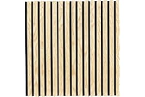 Kaiser plastic® Pannelli acustici, colore: rovere, pannelli da parete in diversi formati, parete a lamelle in legno e feltro, moderno rivestimento da parete (motivo a mano 15 x 12 cm)