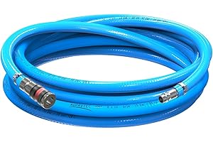 AUPROTEC set de manguera de aire comprimido Ø 8 mm interior, 3 m de PVC con acoplador rápido S2000 para compresores de aire, manguera para compresor AUPROTEC de alta flexibilidad