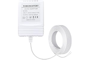 LIANSUM 24V 500mA C Wire Adapter for Thermostat and Doorbell Transformer, Compatible with Ring Doorbell, N est, Ecobee, Sensi, Honeywell, Sensi Smart WiFi Thermostat,8M (315") Supply Cord