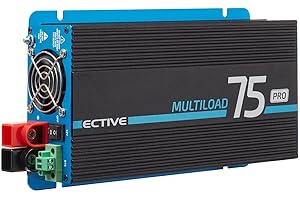 ECTIVE - Multiload 75 PRO Batterieladegerät 75A 12V/24V - für LiFePO4, AGM, Gel, Nass - intelligentes Autobatterie-Ladegerät mit Sicherheitsfunktionen für Kfz, Versorgungsbatterie, LKW & Werkstatt