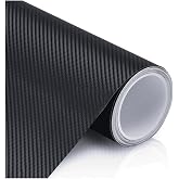 Temiz Pazar Hava Kanallı Siyah Karbon Kaplama Folyosu 20 cm x 150 cm Ara&ccedil; Kaplamaya uygun