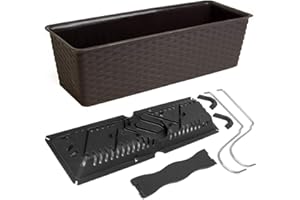 DEUBA Maceta Ratolla de 49/39 cm – 12/6 L para jardín, balcón o casa, flores y plantas