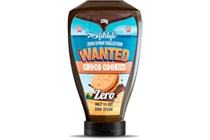 FITstyle Sirope sin azúcar y sin grasa de Chocolate con Galleta | Topping sin calorias: menos de 7 kcal por ración | Apto para keto | Sin maltitol