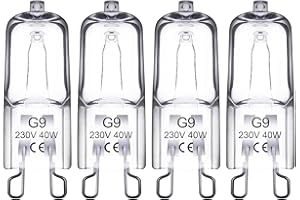 ATJTYSX 4 Stück Halogenlampe, G9 40W 230V Backofenlampe, Oven Lampe, G9 Halogen Leuchtmittel, für Backofen, Mikrowelle