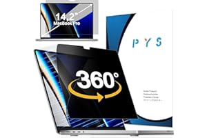 PYS Filtre de Confidentialité pour Macbook Pro 14 Pouces (2021-2024, M1, M2, M3, M4) - Filtre Anti-Espion 360°, Protecteur Antireflet Mat, Film Résistant Aux Rayures