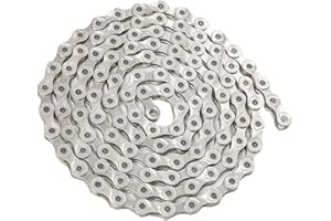 QIRUIRED 1/8" Single Speed Bicycle Chain 20" 86 Links - Heavy Duty Rustproof Replacement for Hybrid, City Bike, Folding Bike, BMX & Single Speed Bikes