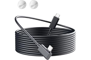 RUJOI Compatible for Oculus Quest 2 Link Cable,16.5FT VR Headset Cable for Oculus Quest, 90 Degree USB 3.1 Type C to C High Speed Data Transfer Charging Cord for Gaming PC & USB C Chargers