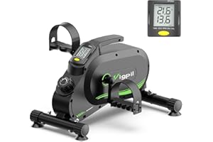 Mini Exercise Bike Magnetic Vigpil Pedal Exerciser by Wenoker - Leg Machine Digital Under Desk Bike Foot Cycle Arm & Leg Exercise Bike Pedal Sit Down Exercise Equipment For Home Gym Office Workout