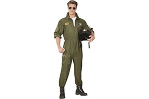 Widmann - Costume Pilote d'avion de chasse, combinaison, tenue de pilote, uniforme, déguisements pour carnaval