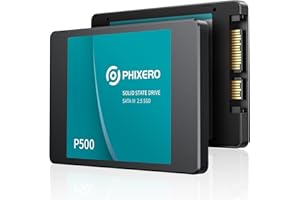 PHIXERO Disco Duro Interno P500 SSD 1TB 3D NAND, 2,5 Pulgadas, SATA de 6 GB/s, Unidad Interna de Estado sólido para portátiles, Ordenadores de sobremesa y PC de Consola de Juegos