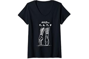 Femme Ballet Ballerine L'art De La Danse Idée De Cadeau Danseur T-Shirt avec Col en V