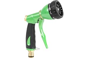 STYDDI Hose Pipe Spray Gun, Heavy Duty Metal Garden Hose Spray Gun, 8 Patterns High Pressure Garden Hose Nozzles & Spray Guns, for Plant Watering, Car Washing, Window Cleaning, Pets Showering