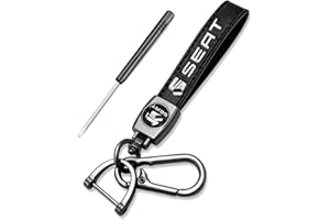 LUXOPALOPI Car Keyring, Leather Car Key chain for Men and Women Car Accessories Family Present, Car Key Fob Work Replacement for Car, SUV, Auto