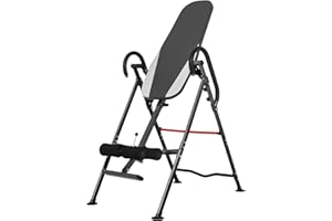 GORILLA SPORTS® Table d'inversion - Verticale Complète 180°, Pliable, Réglable, Jusqu'à 110kg - Banc d'inversion, Banc d'Etirement, Gravité Entraîneur, Pour Soulager les Douleurs du Dos et du Cou, Gym