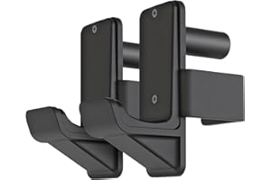 Kipika Ganci a J per Power Rack da 2'x2'e 3'x3' - Ganci inferiori in acciaio rinforzato con cuscinetto in gomma - Set di 2