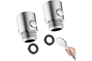 VTYTZZ Lot De 2 Valves D'arrêt Pour Douche,Stop Douche,Limiteur De Débit,Vanne D'arrêt De Pommeau De Douche,Limiteur De Débit De Douche,Pour Pommeau De Douche,Interrupteur À Un Bouton,Pour Cuisine,Douche