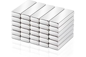 MAGXCENE 30Pz Magneti al Neodimio Extra Forti Potente Magnete, 30x10x5mm Magneti a Barra Potenti, Magneti forti, Rettangolari Magneti per Cucina Frigorifero LavagnaBianca Ufficio Potente Magneti