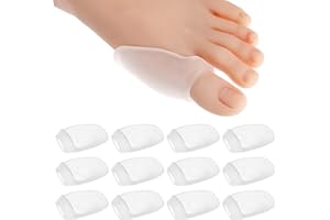 Dimeho Bunion Cushion Protector, 12 Pcs Bunions Corrector Pads with Separator Bunion Guards Clear Bunions Shields Relief for Big Toe Calluses Corns