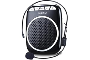 RECBOT Portable Voice Amplifier, Shidu Voice Amplifer with headset microphone voice amplifier for teachers, Coacher, Tour Guides, Sales Promoters and more