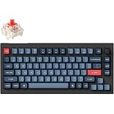 Keychron V1 Max RGB TKL Mekanik Red Switch 2.4 GHz Kablosuz İngilizce Siyah Klavye