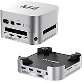 ACASIS Mac mini M4 Dock & Stand, Dual-Bay NVMe SSD Muhafaza ile, Mac mini M4 ve M4 Pro 2024 i&ccedil;in Al&uuml;minyum HDMI Hub, 4K60Hz H