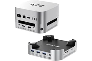 ACASIS Dock para Mac Mini M4 con Doble Bahía para SSD NVMe, Estación de Acoplamiento USB C – Hub HDMI de Aluminio para Mac Mini M4 y M4 Pro, 4K60 HDMI, Carga PD 30W, 4 USB-A 10Gbps, Ranura SD/TF