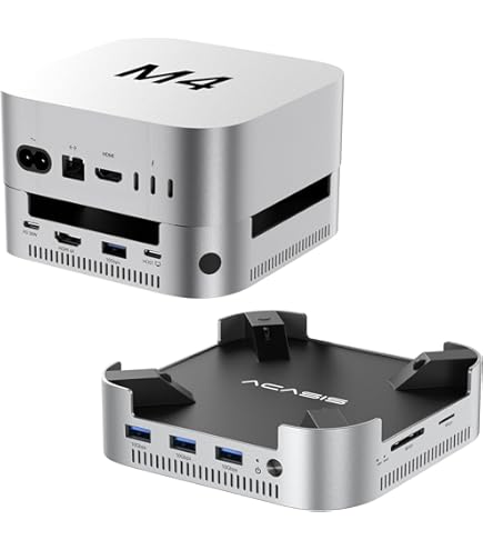 ACASIS Mac mini M4 Dock & Stand, Dual-Bay NVMe SSD Muhafaza ile