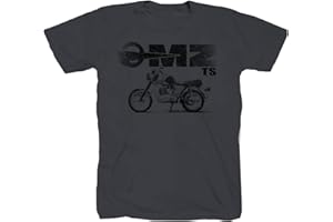 P-T-D MZ ETZ ES 150 Motorrad Jawa Simson Enduro Trophy Moped TS Shirt T-Shirt Darkgrey