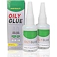 Super Glue For Plastic,Strong All Purpose Glue,High Strength Oily Glue,Waterproof,Quick Drying,Fast Curing,Flexible-Extra Strong Glue For Plastic,Glass,Metal,Jewellery,Leather,Acrylic Etc.(50g*2PCS)