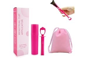 Cinsersr 1 Satz Menstruationstassen-Applikator-Werkzeug Tampon Applikator Tool Für Menstruationstassen Einfach Und Bequem Zu Bedienen. Kompatibel Mit Den Meisten Menstruationstassen. Mit Beutel