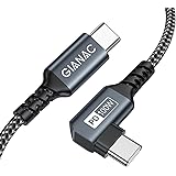 GIANAC 100W Cavo USB C USB C 2M, [90 Gradi] Cavo USB Type-C Ricarica Rapida USB C con E-Mark Chip PD 5A/20V per Macbook Pro/M